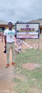 Read more about the article An NYSC member donated a Volleyball and Basketball Courts to the school